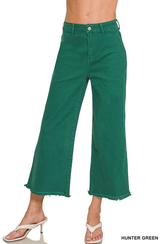 Tory Wide Leg Jeans Hunter Green