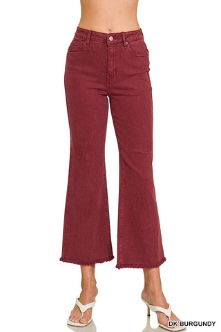 Tory Wide Leg Jeans Maroon