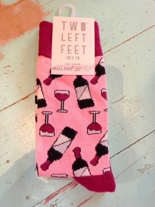 2 Left Feet Socks - Wine O'clock