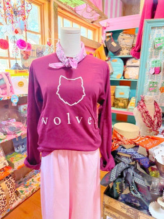 Wolves Cutout Long Sleeve Tee