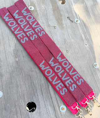 Beaded Purse Strap - Wolves