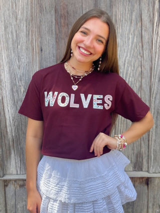 Wolves Floral Tee